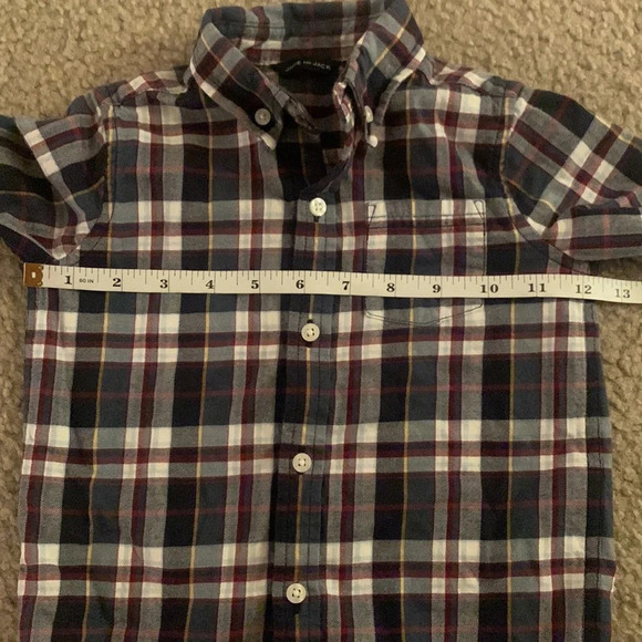 Janie & Jack Boys Plaid buttoned down 2T multicolor spring summer top - Picture 7 of 8